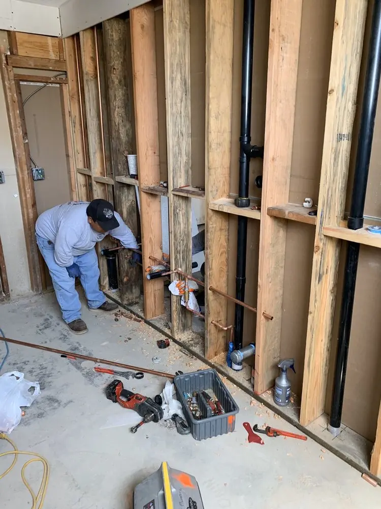 Commercial rough-in plumbing for Gas Line Repair in Bally
